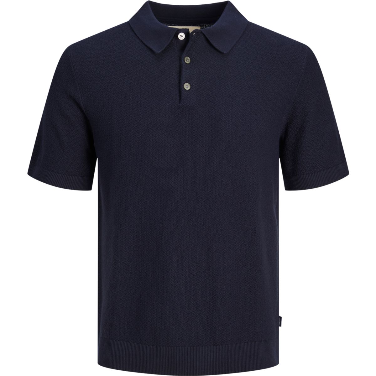 Strukturiertes Strick-Poloshirt