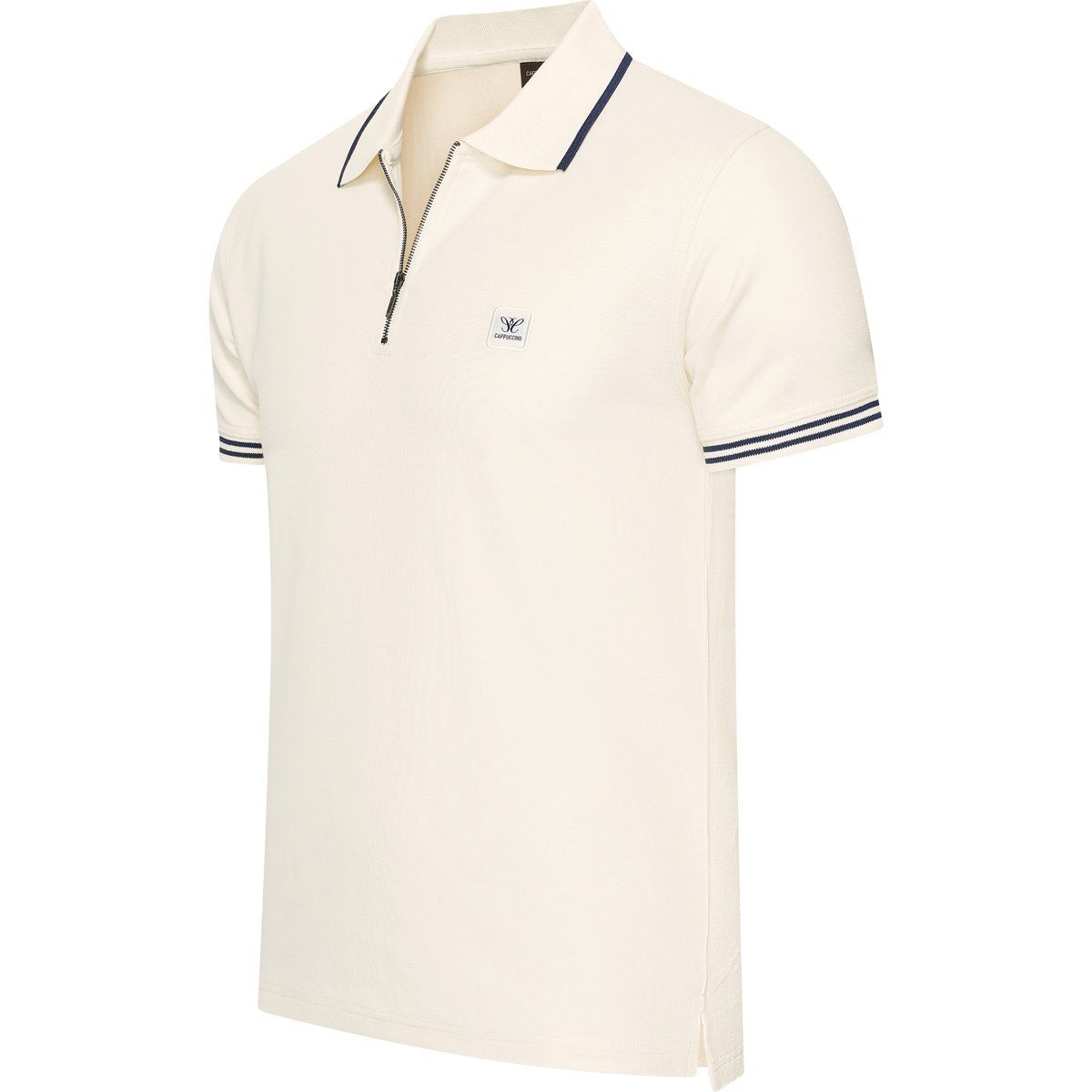 Herren Zip Polo Shirt Torino
