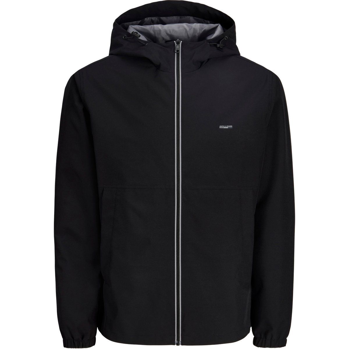 Klassische schwarze, leichte Kapuzenjacke