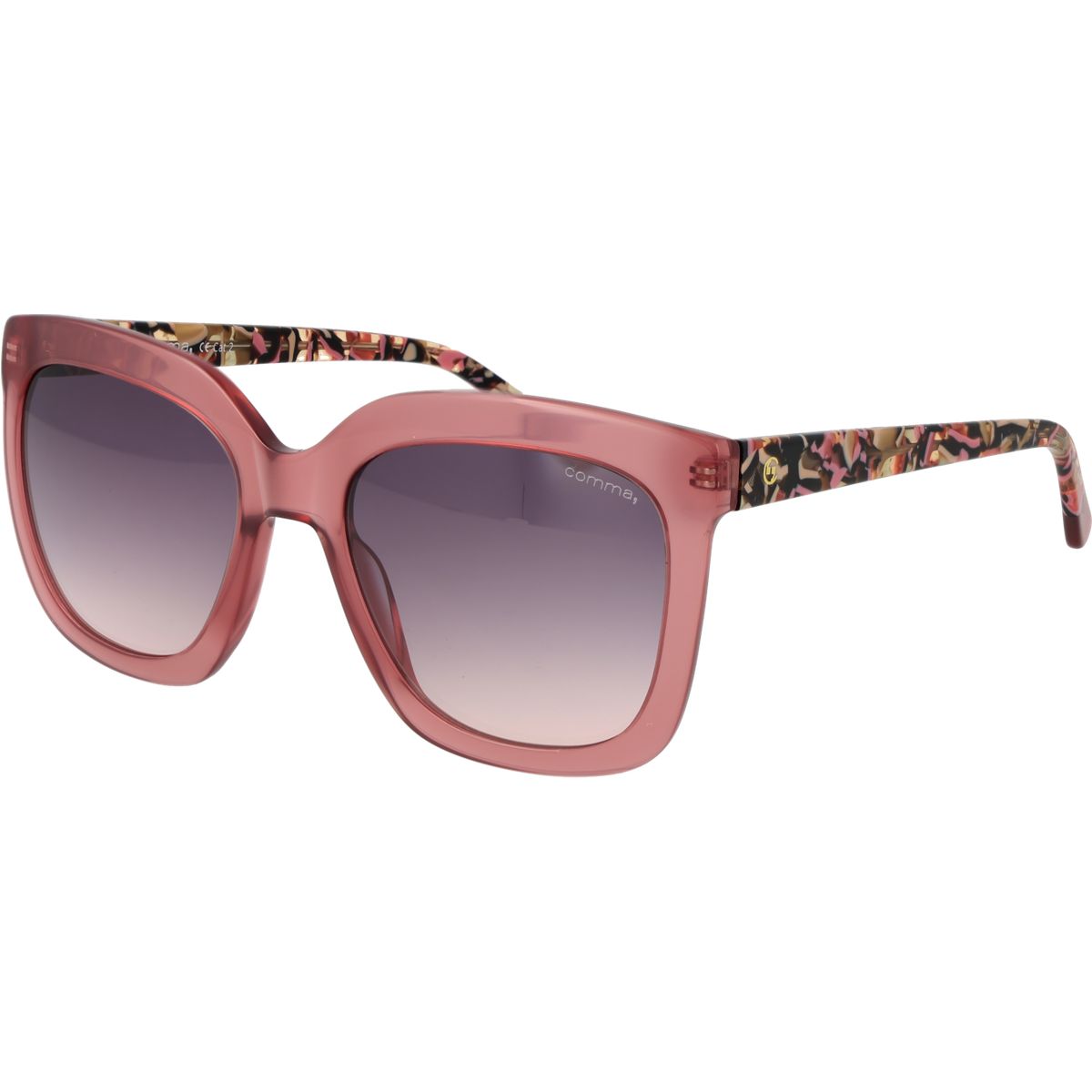Quadratische Sonnenbrille aus rosa Acetat