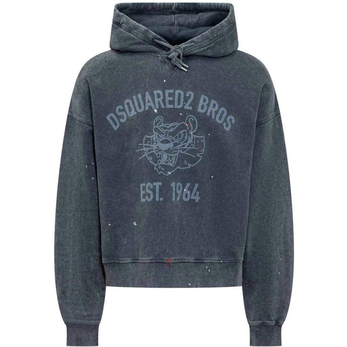 Hoodie aus Baumwolle mit Distressed-Grafikprint