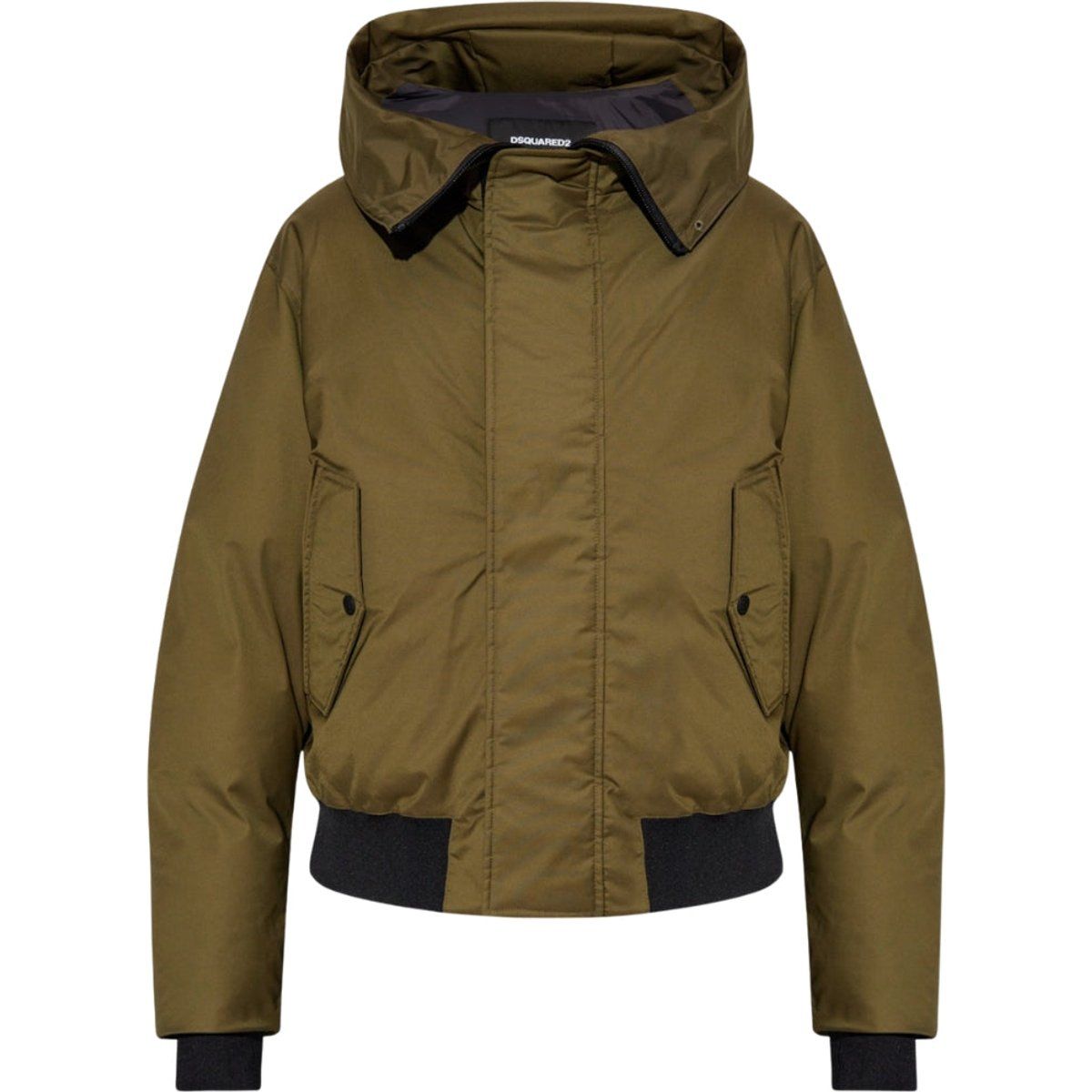 Techno-Daunen-Bomberjacke mit Kapuze