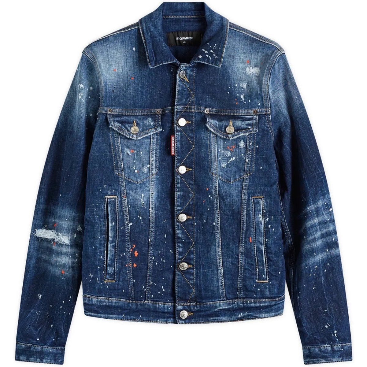 Jeansjacke im Used-Look