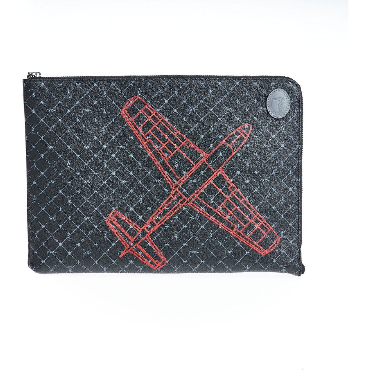 Monogramm-Tasche mit Flugzeug-Grafik