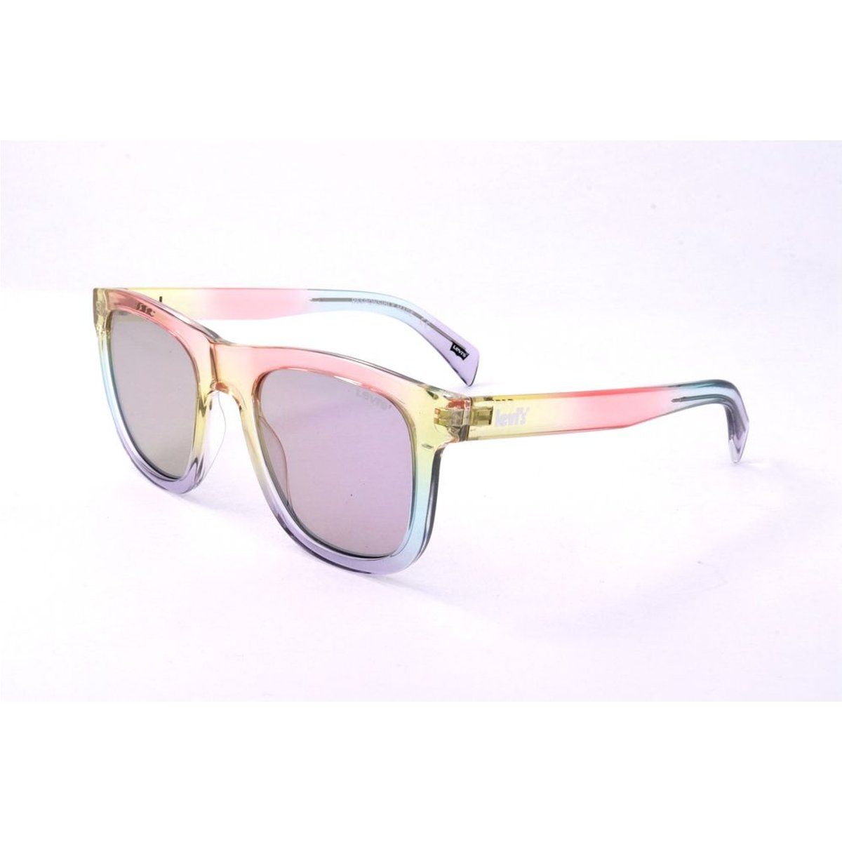 Quadratische Sonnenbrille mit Regenbogenverlauf