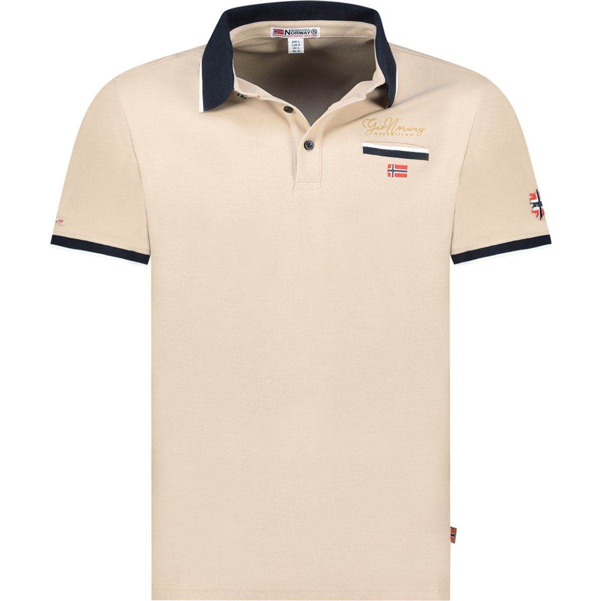 Herren Poloshirt mit Kontrastbesatz