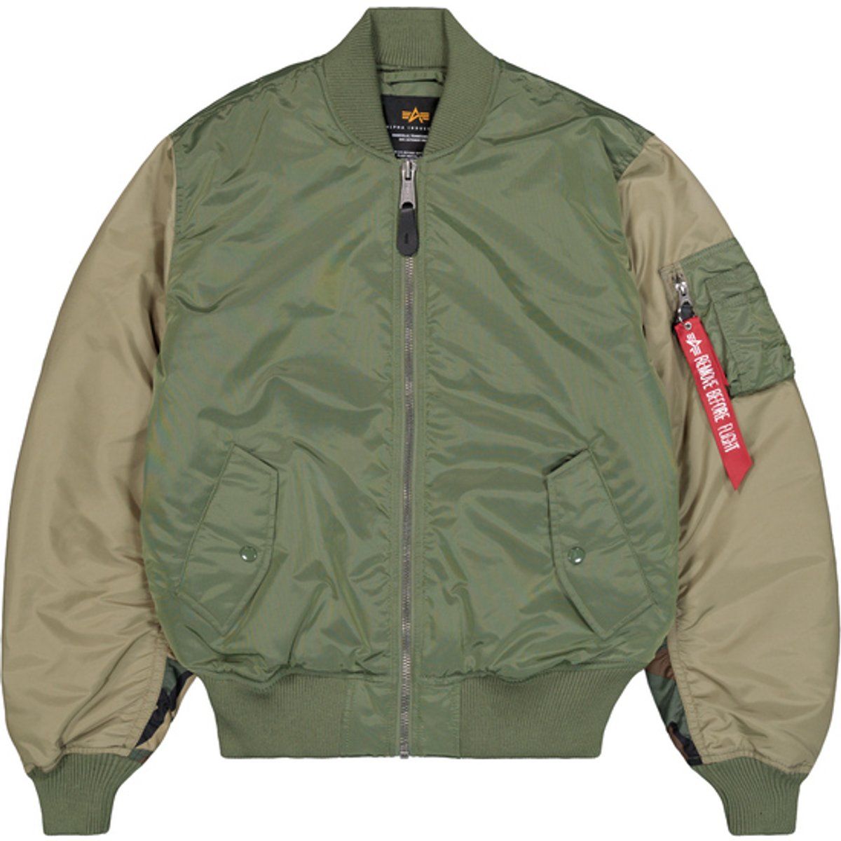 Bomberjacke mit Camouflage-Ärmeln