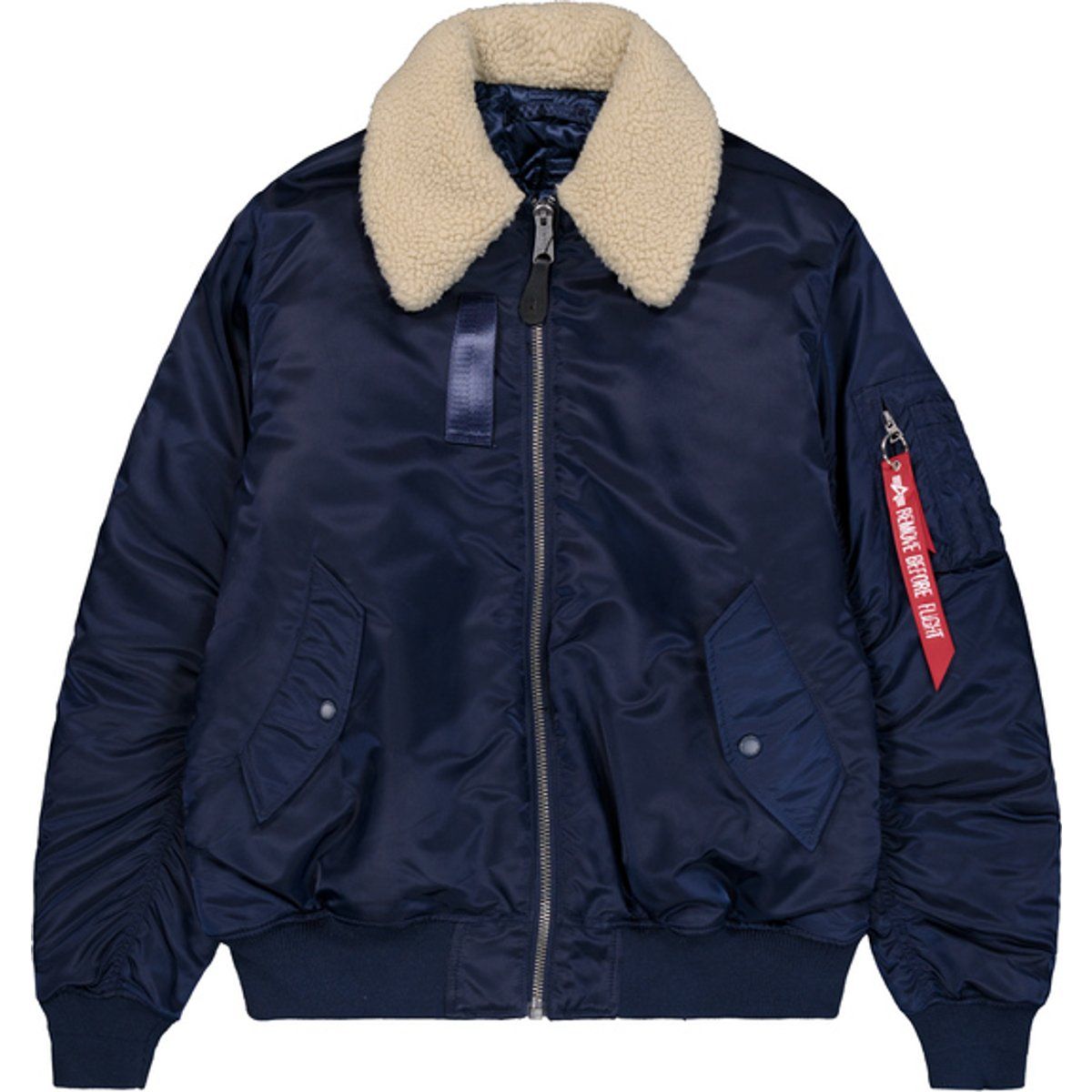 Wendbare Bomberjacke mit Shearling-Kragen