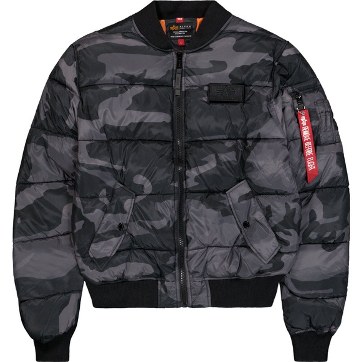 Camouflage Puffer Bomberjacke