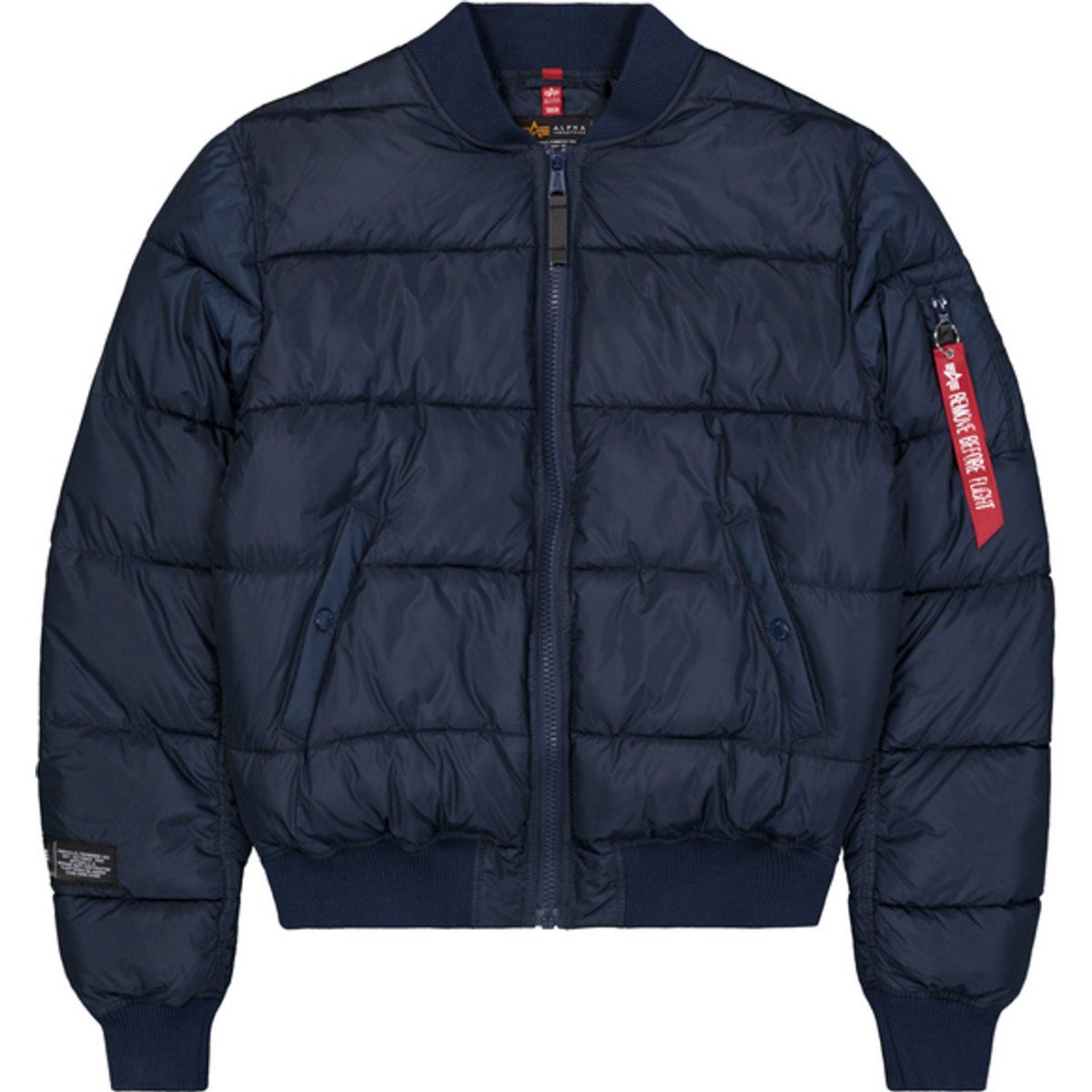 Gepolsterte Bomberjacke mit Logo-Detail