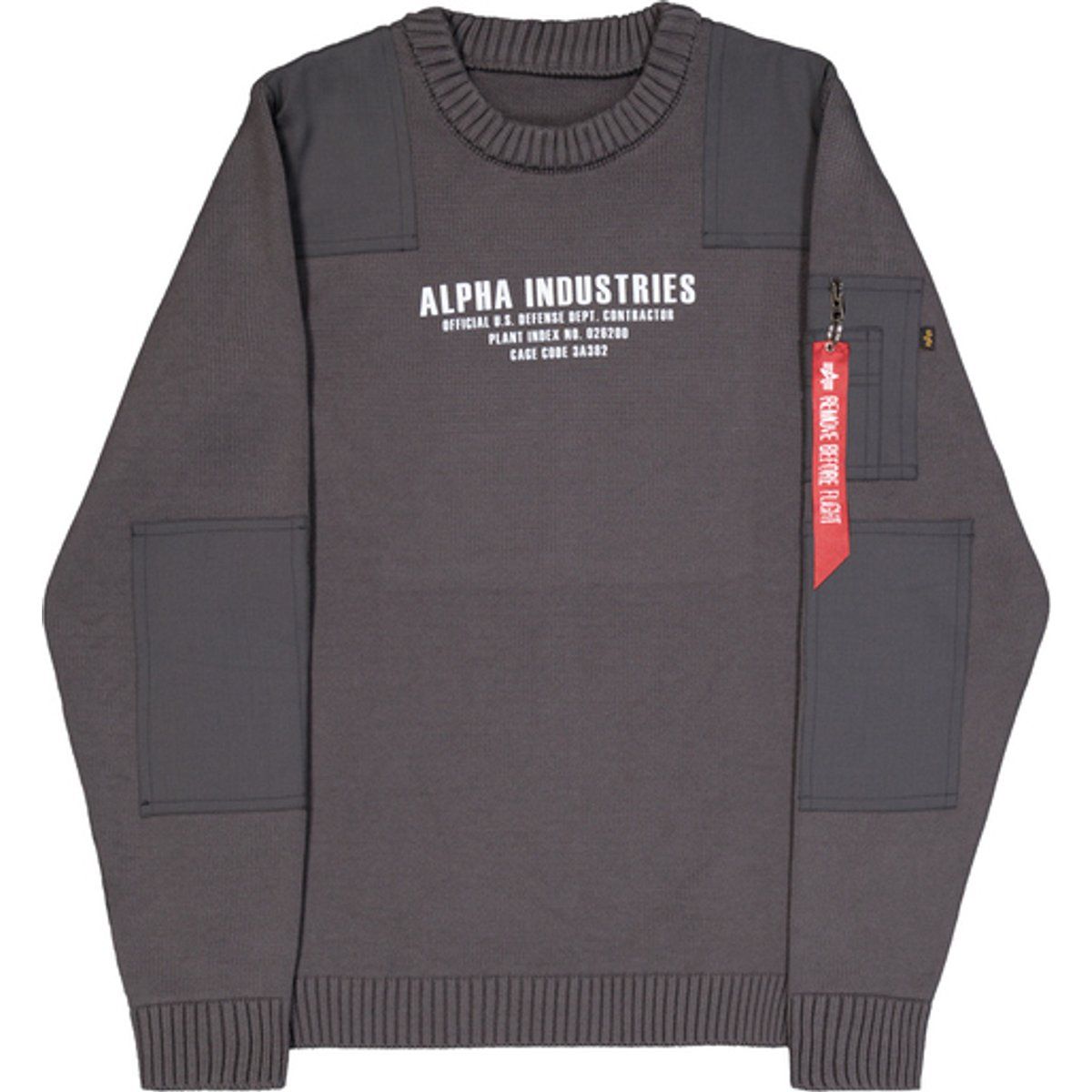Strickpullover im Military-Stil