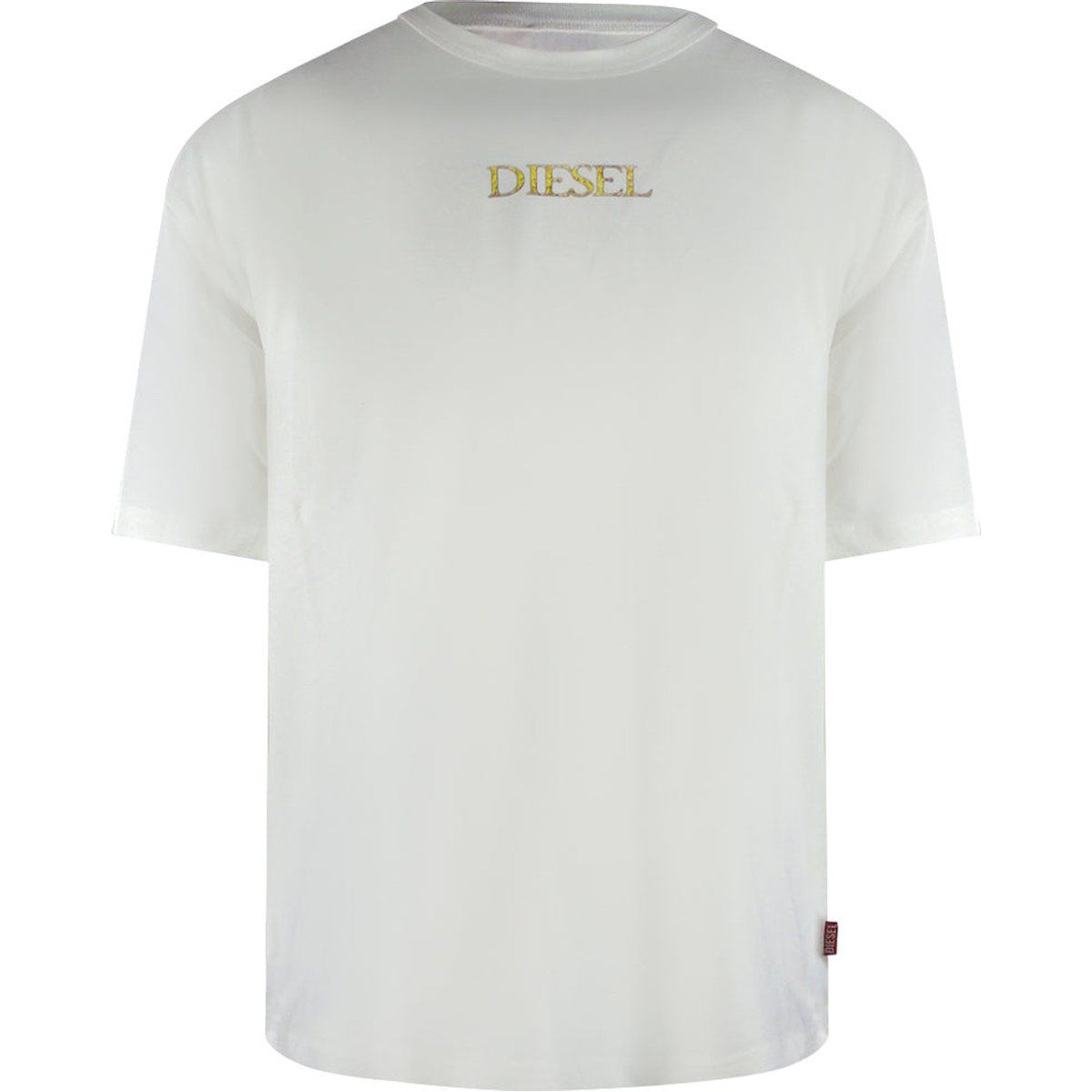 Weißes T-Shirt mit Rundhalsausschnitt und Logo