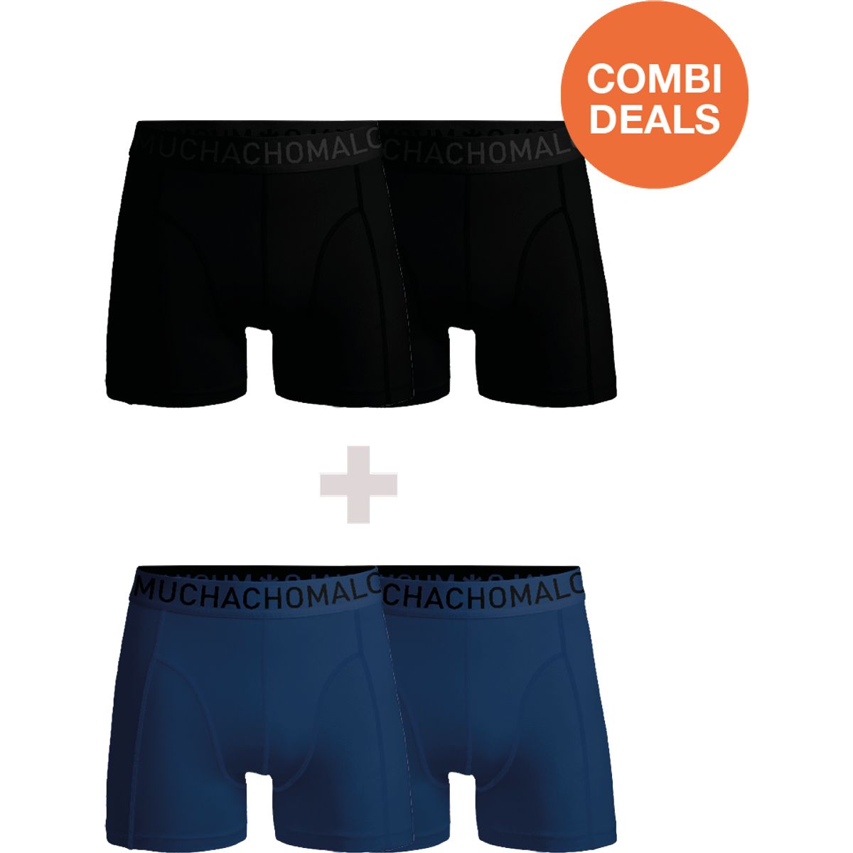 Herren Boxershorts Set Schwarz und Blau