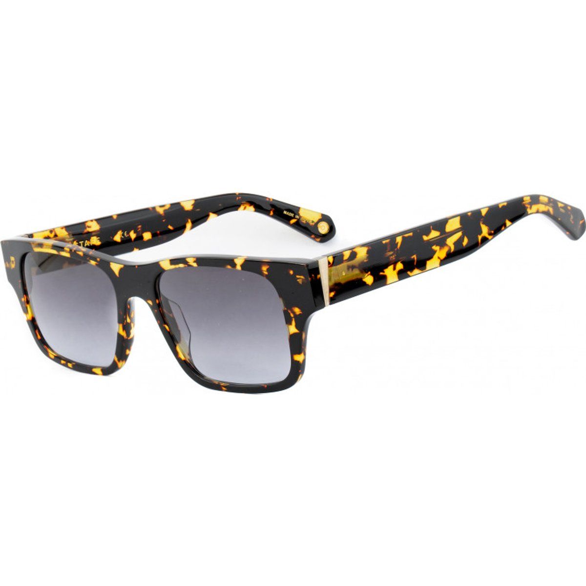 Eckige Sonnenbrille mit Schildpattmuster