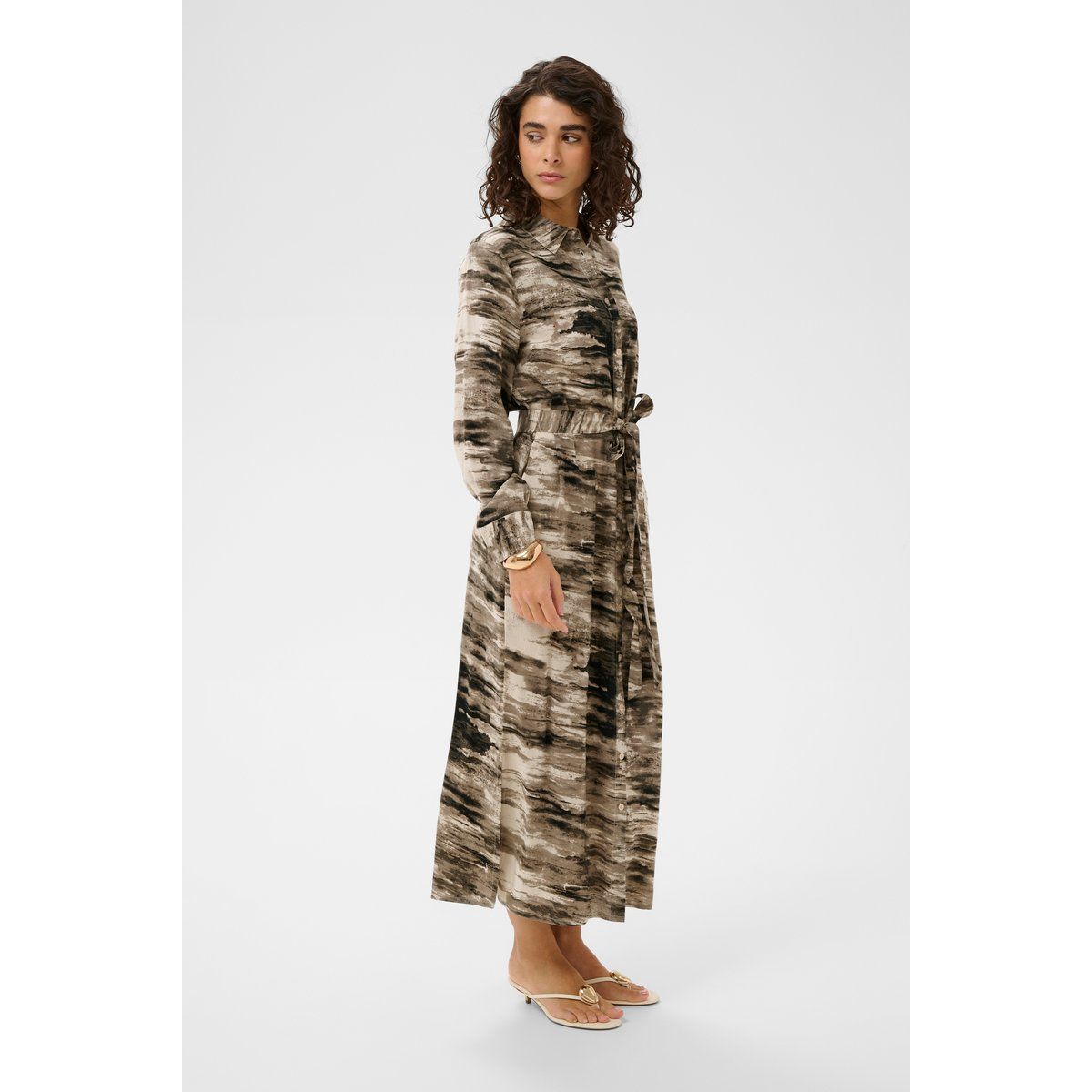 Lockeres Midi-Hemdkleid