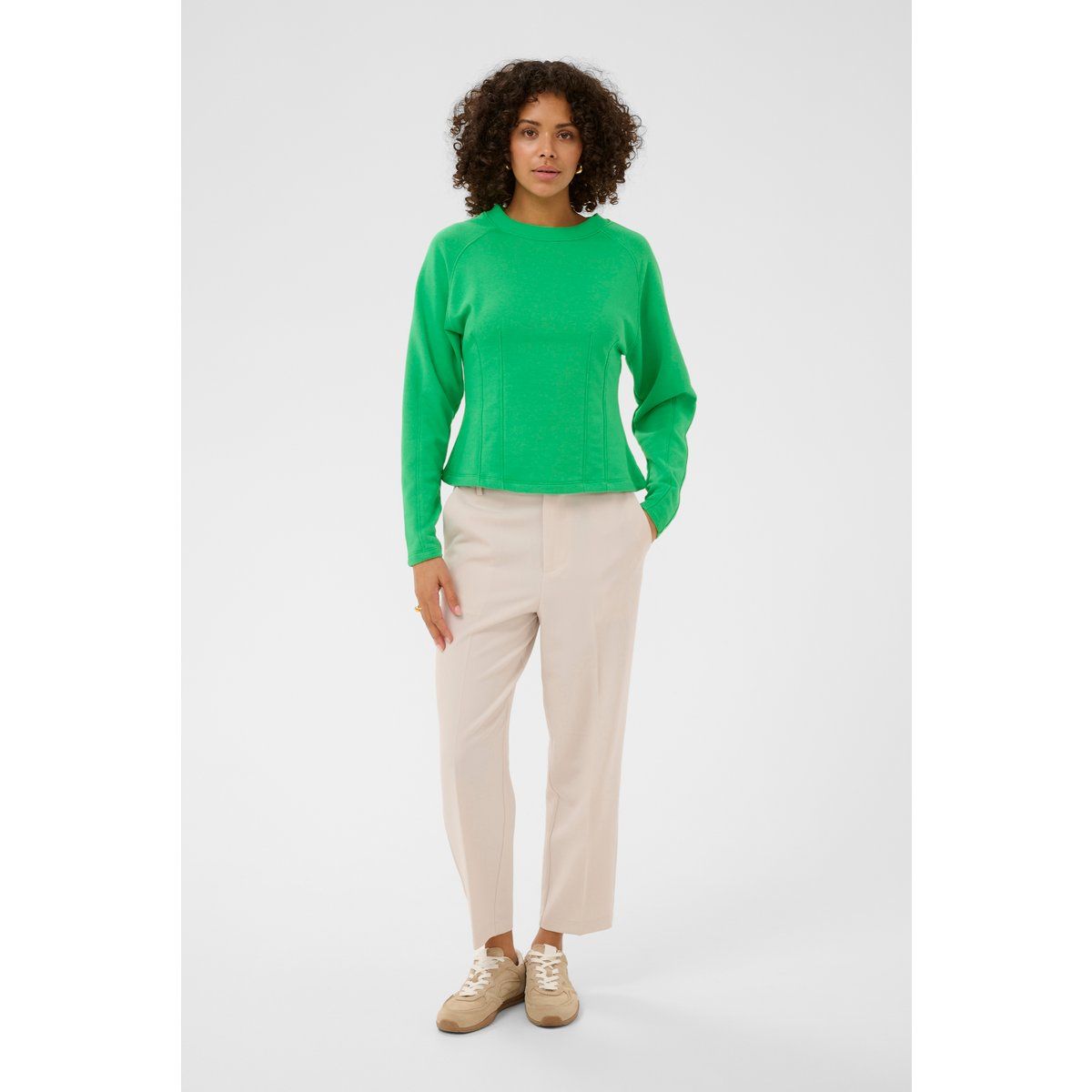 Figurbetontes Langarm-Sweatshirt