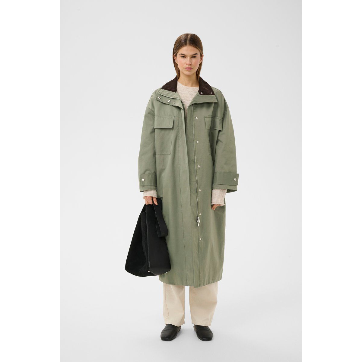 Utility-Trenchcoat mit lockerer Passform