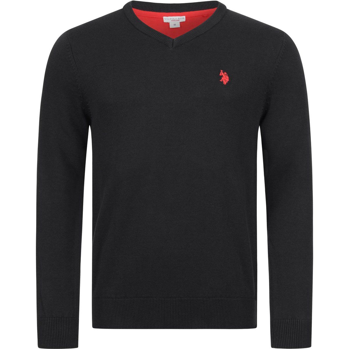 Klassischer V-Ausschnitt Strickpullover