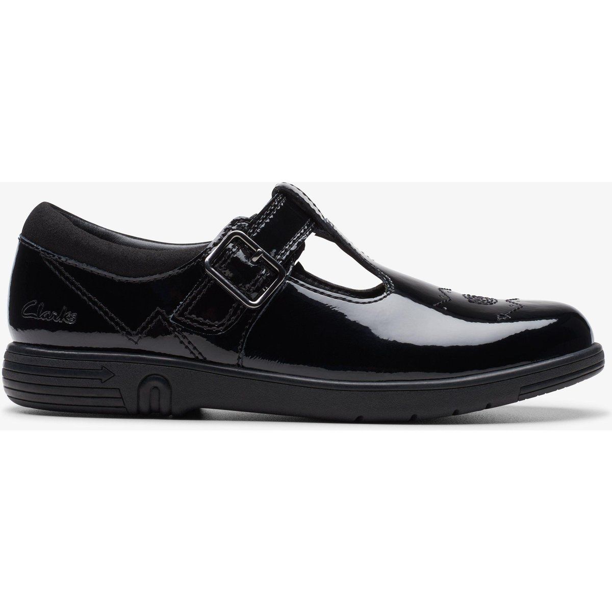 Schwarze Mary Jane Lacklederschuhe