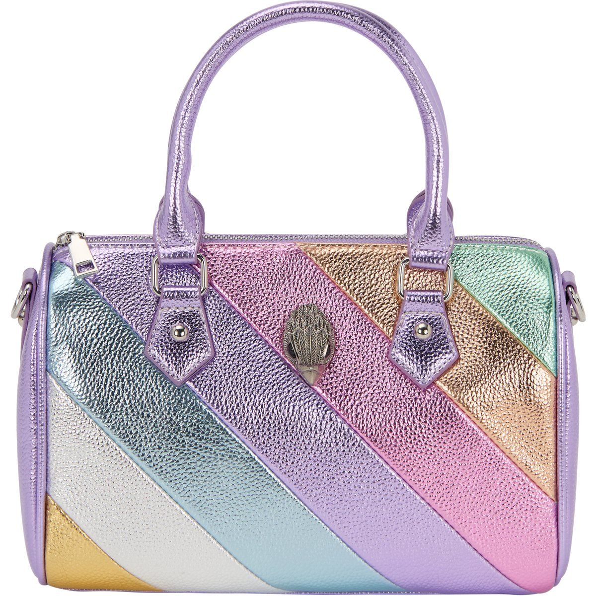 Bowling-Tasche mit Metallic-Regenbogenstreifen