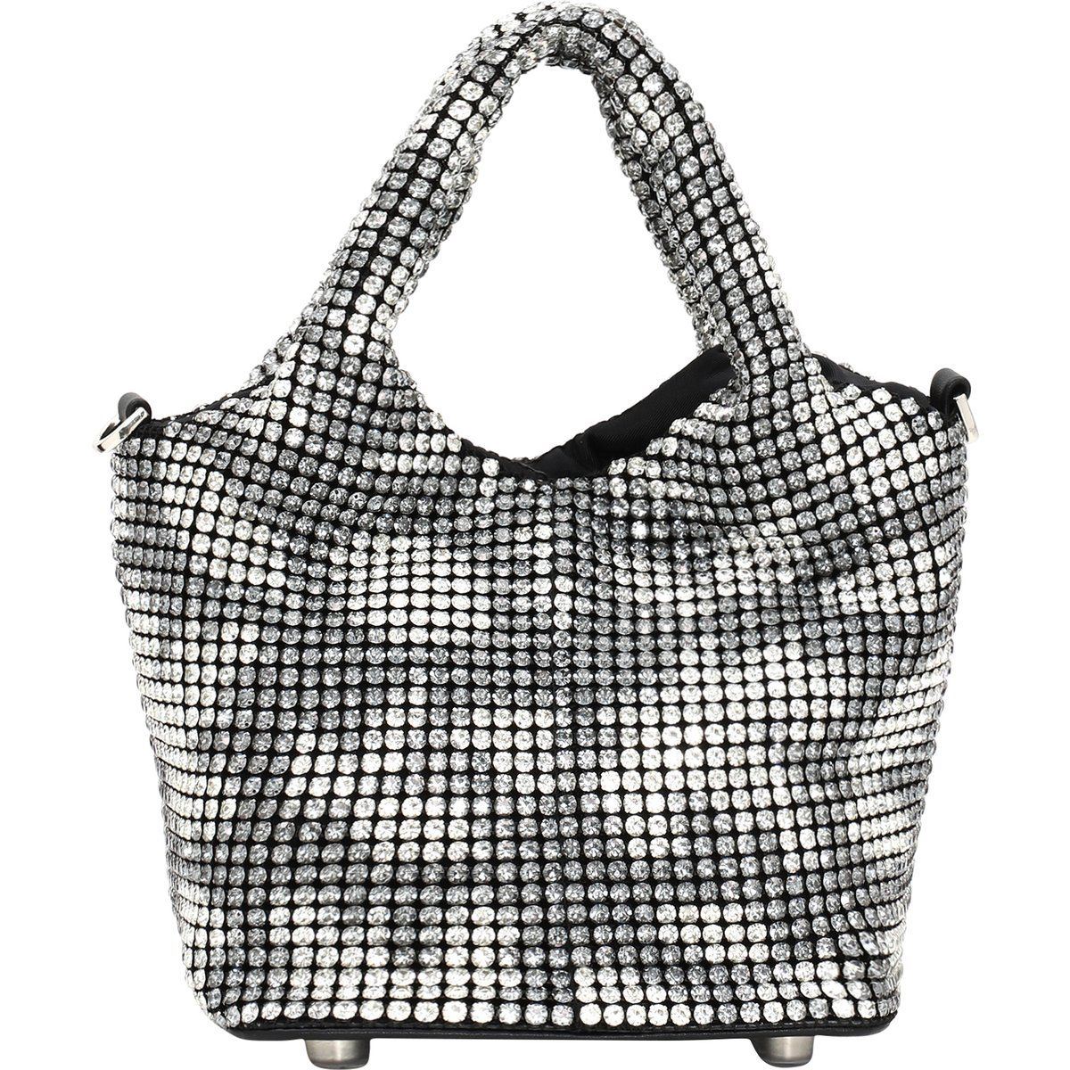 Strassverzierte trapezförmige Hobo-Tasche