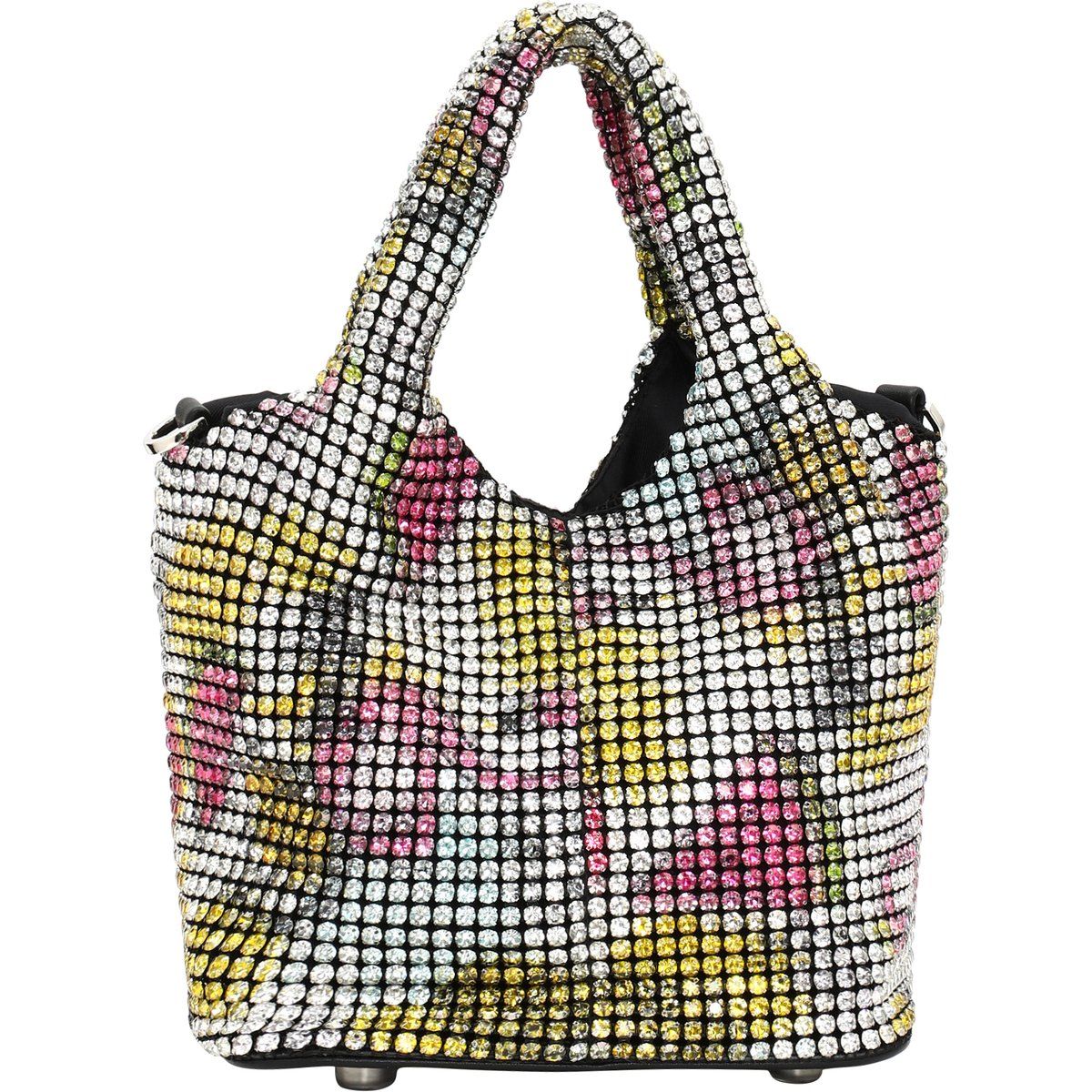 Strassbesetzte Hobo-Tasche mit Perlen