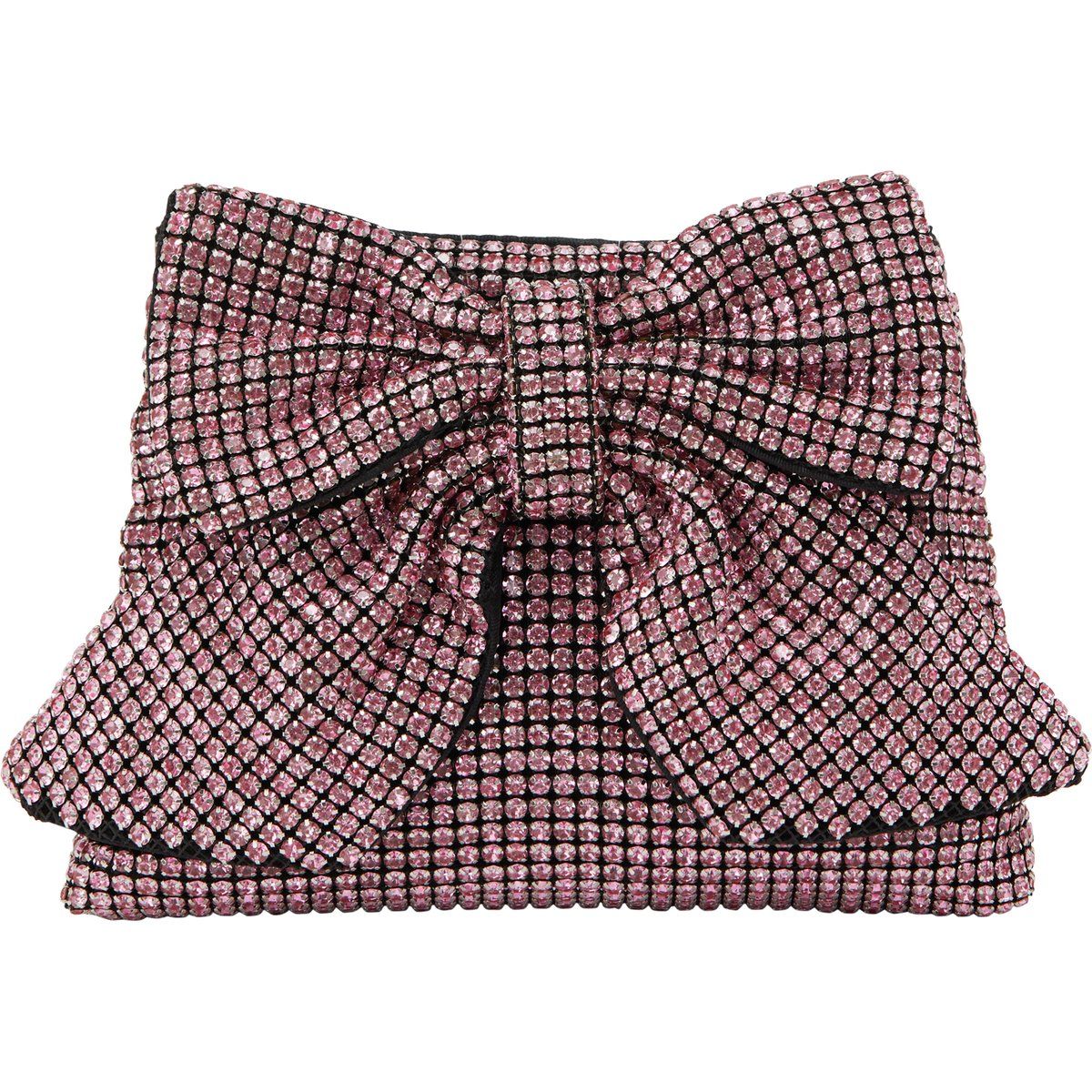 Elegante Strass Schleife Clutch Abendtasche