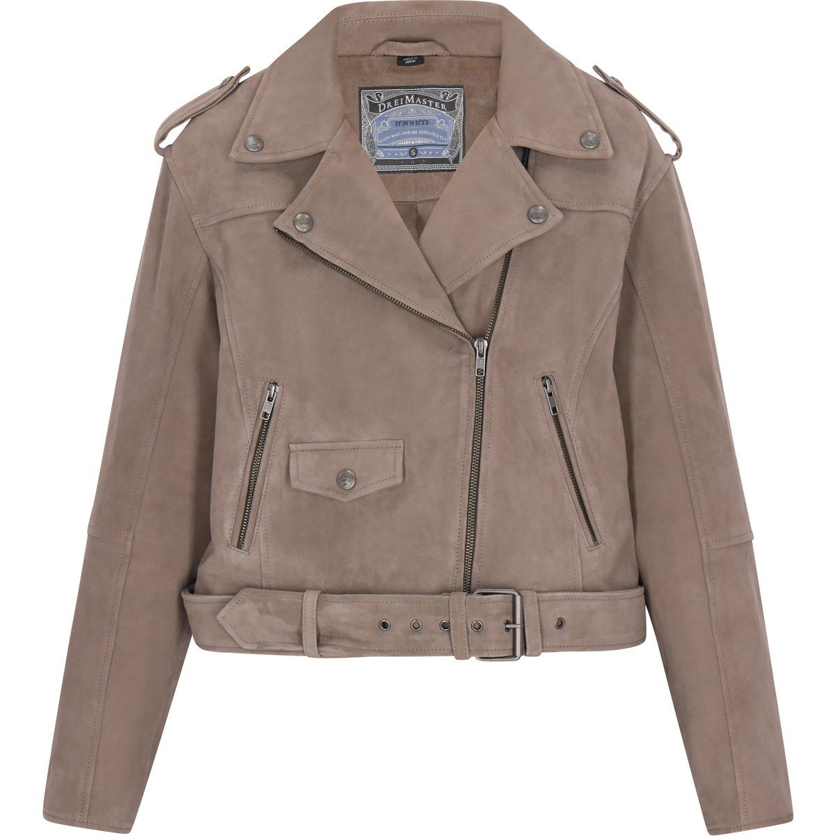 Dreimaster Jacke Frauen taupe grau