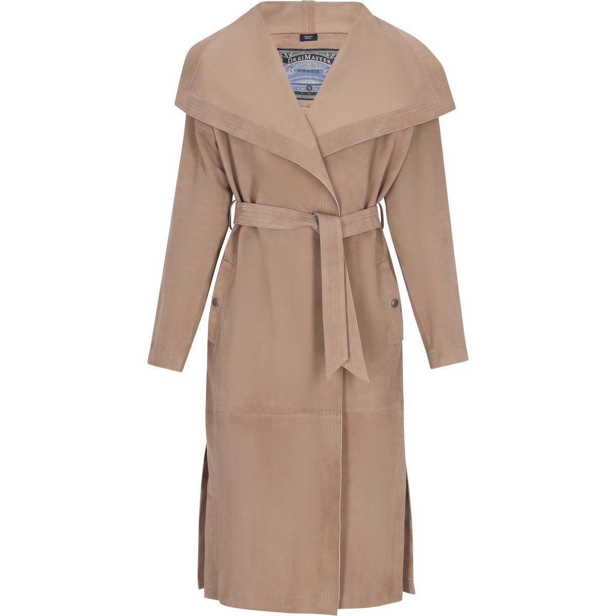 Dreimaster Mantel Frauen hellbeige