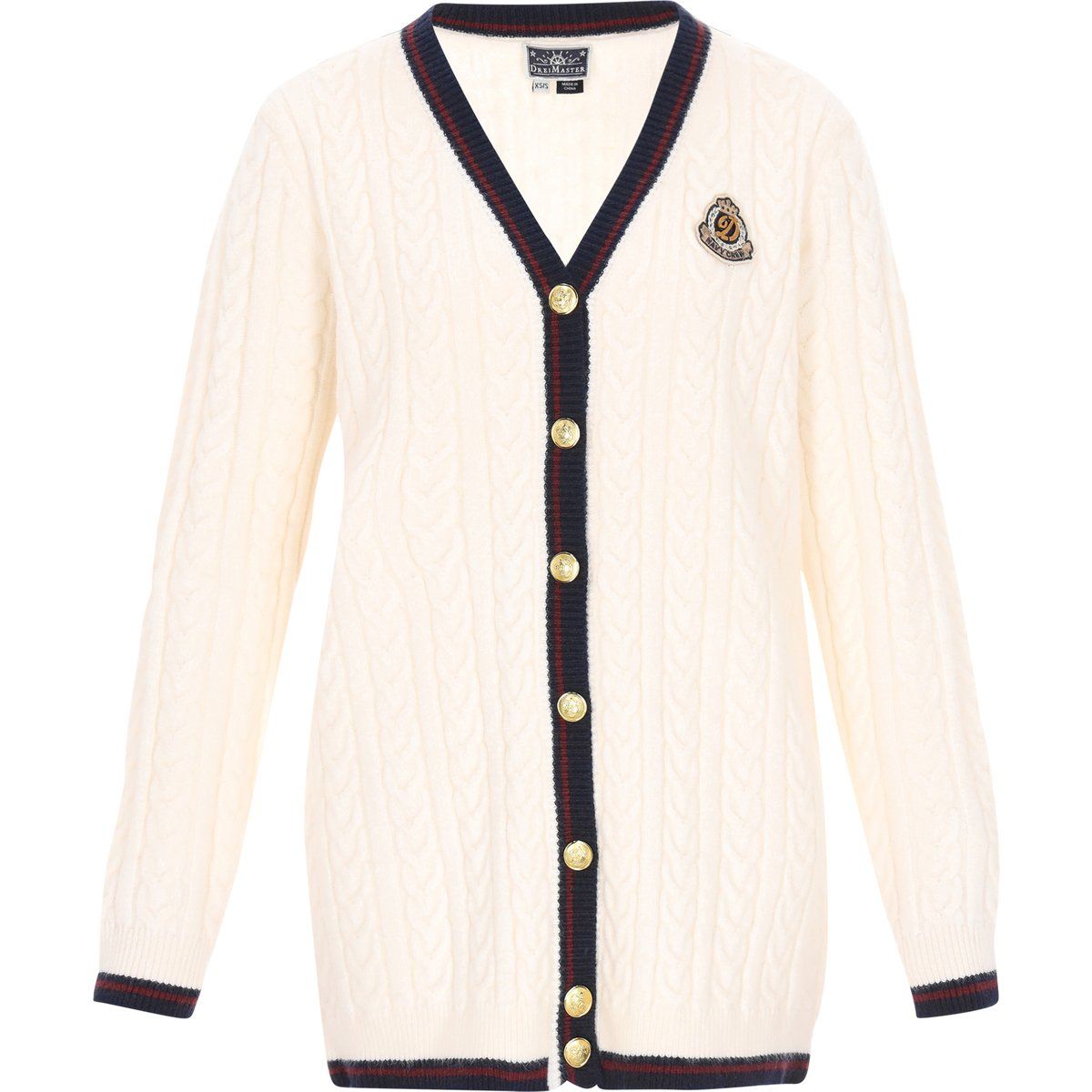 Zopfstrick-Cardigan im maritimen Stil