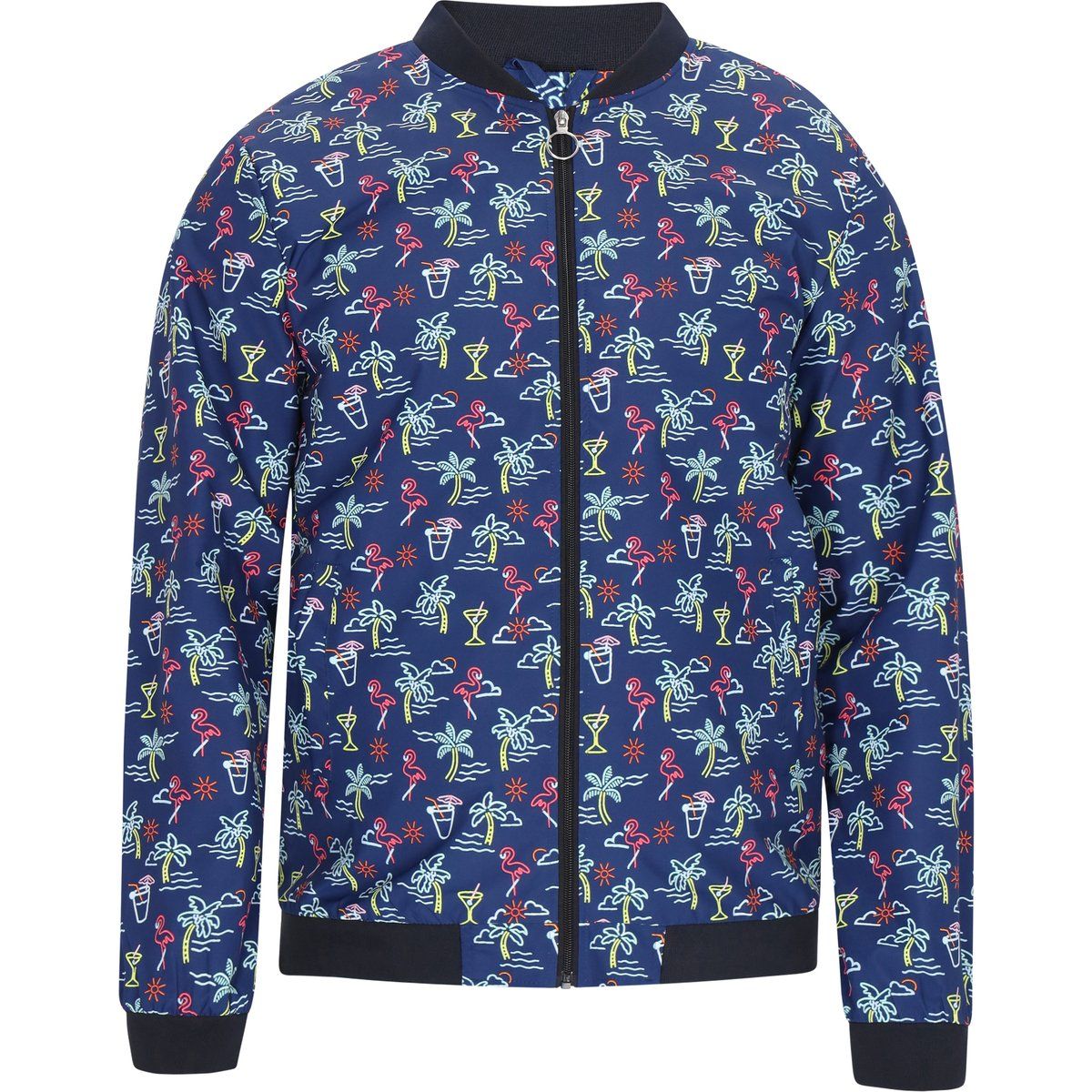 Mo Jacke Männer Marineblau Mehrfarbig