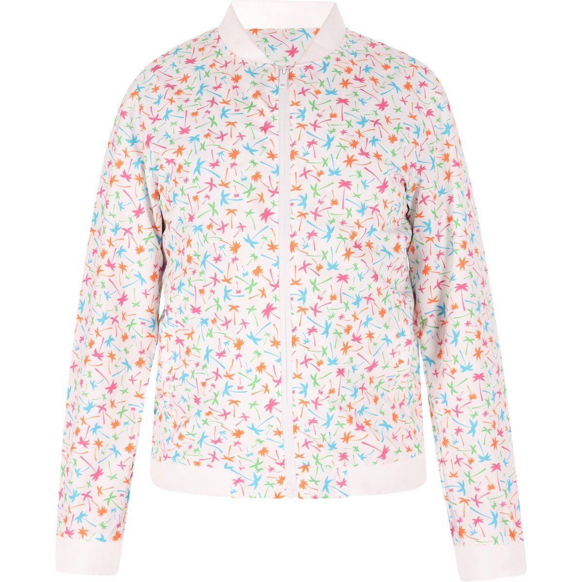 Bomberjacke mit tropischem Palmen-Print