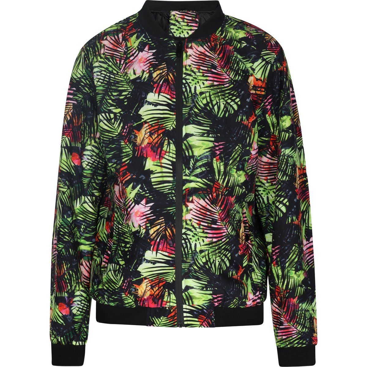 Bomberjacke mit tropischem Dschungel-Print
