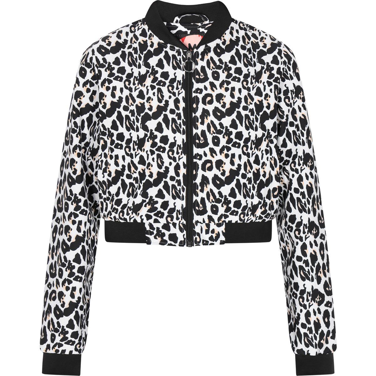 Bomberjacke mit Leopardenmuster, kurz