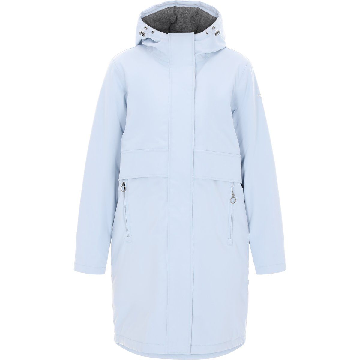Hellblauer wasserdichter Parka mit Kapuze