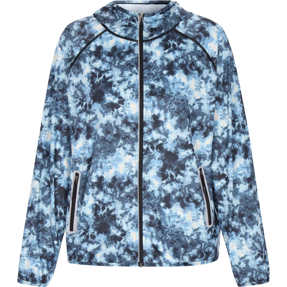 Jacke mit abstraktem Print und Reißverschluss