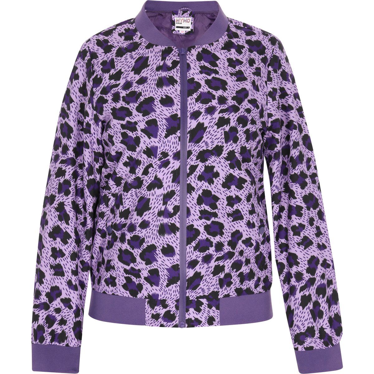 Lila Bomberjacke mit Animal-Print