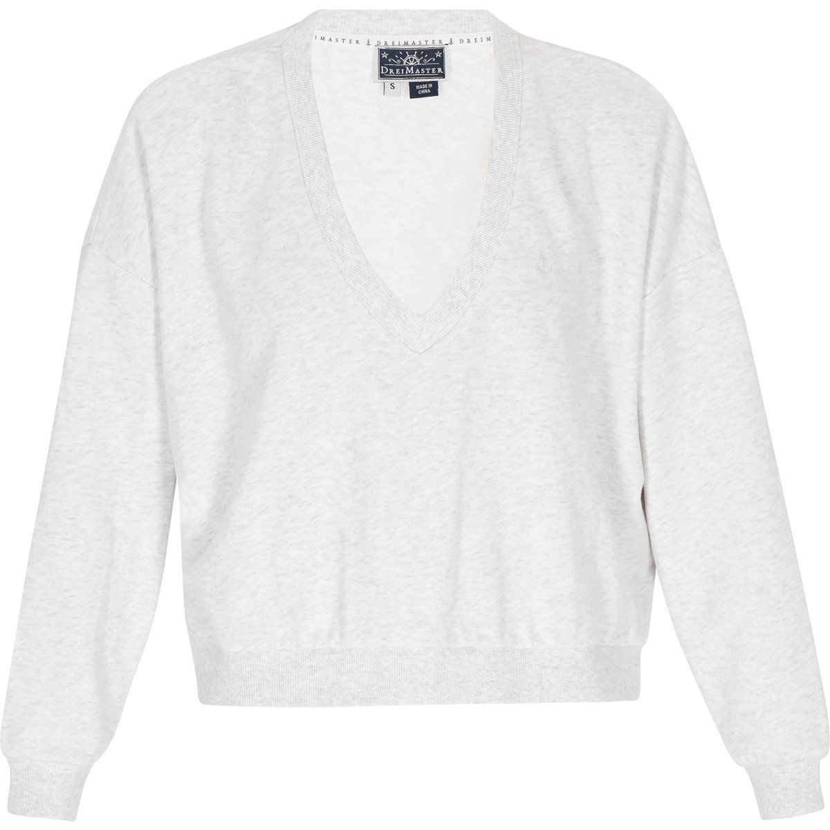 Dreimaster Sweatshirt Frauen cremeweiß meliert