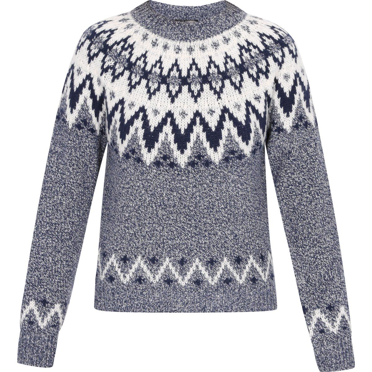 Dreimaster Pullover Frauen Marineblau Mehrfarbig