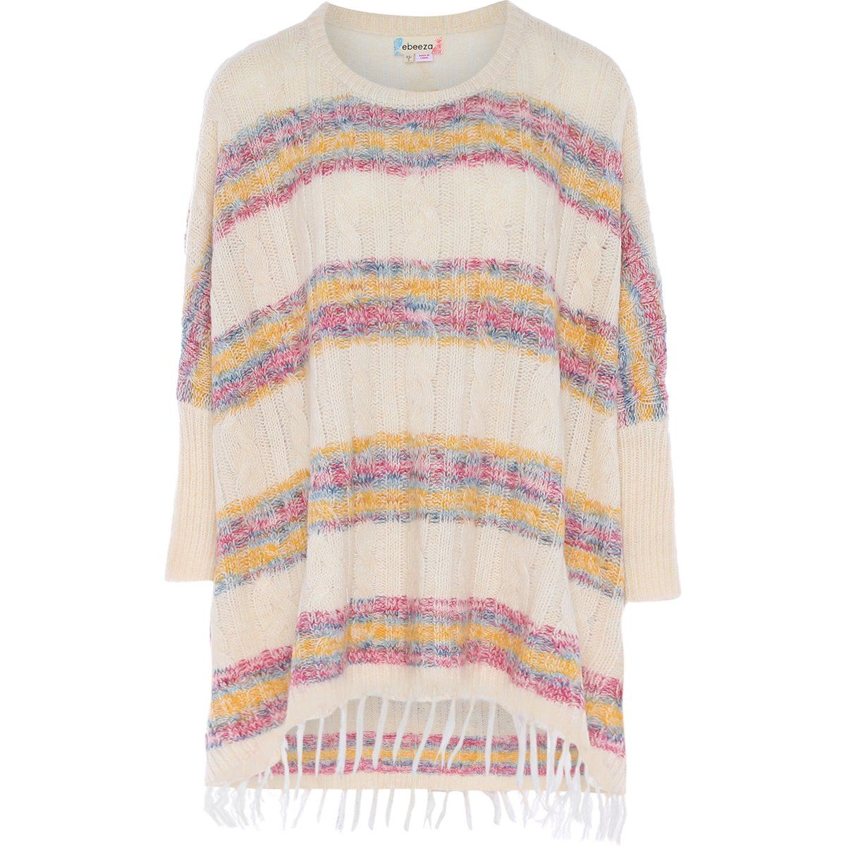 Mymo Pullover Frauen Wollweiß