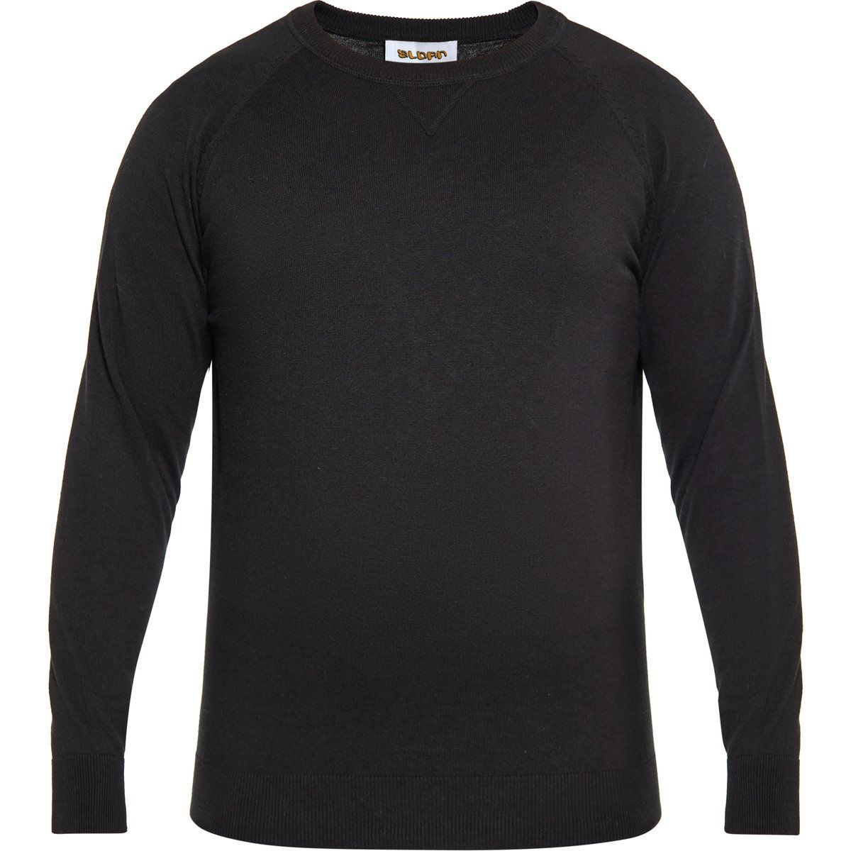Klassischer Uni-farbener Rundhals-Pullover