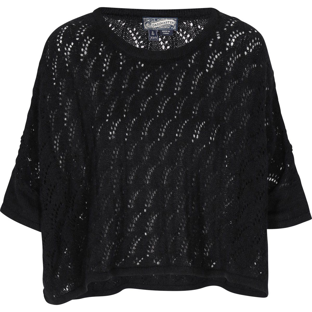 Dreimaster Poncho Frauen Schwarz