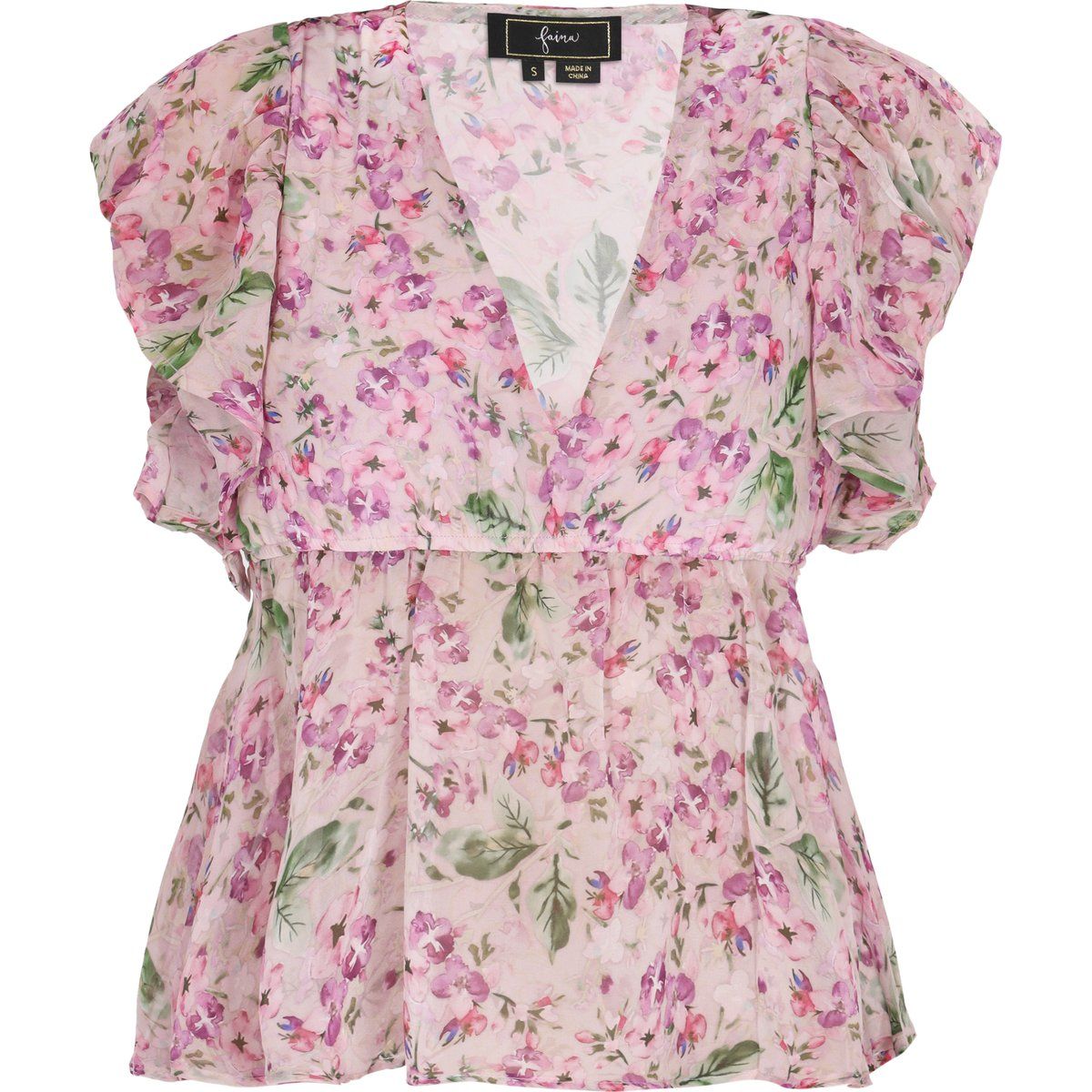 Faina Bluse Frauen hellviolett mehrfarbig
