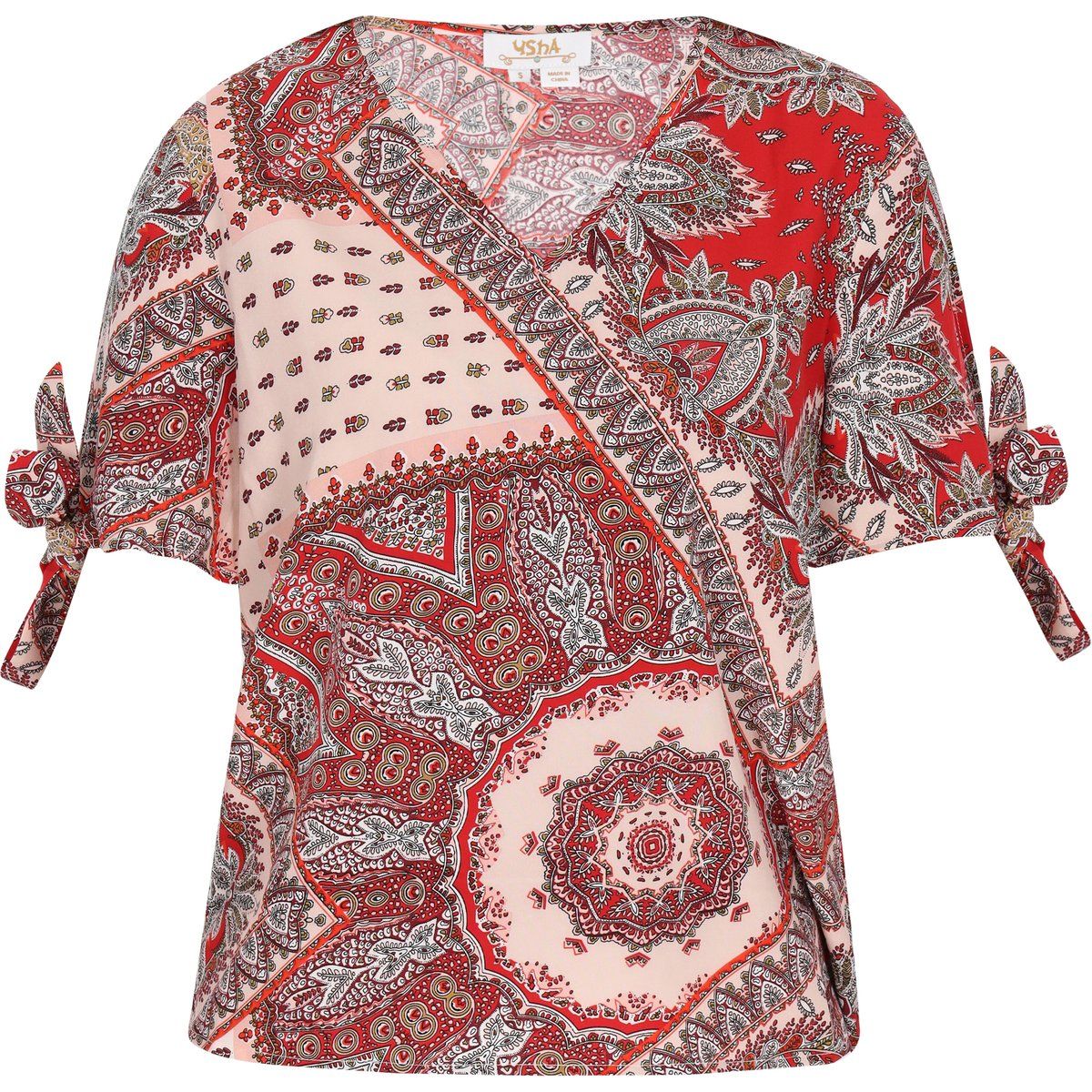 usha Bluse Frauen rot mehrfarbig
