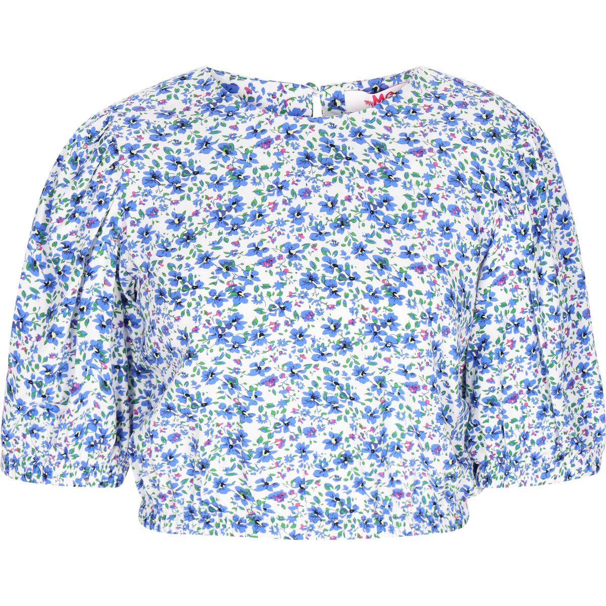 Mymo Bluse Frauen blau mehrfarbig
