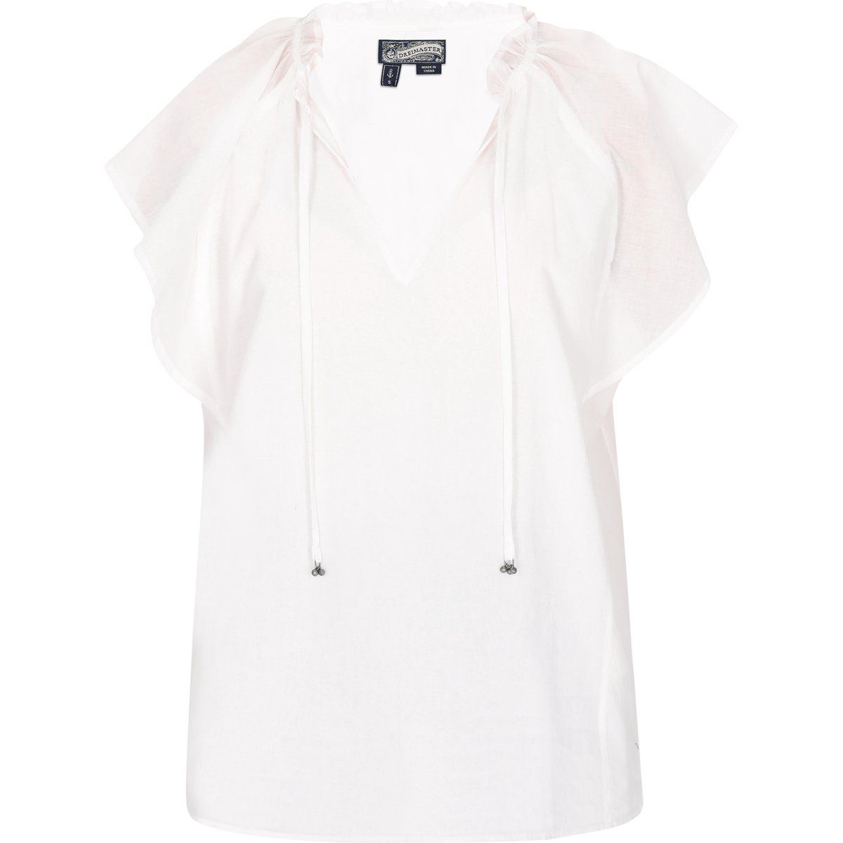 Dreimaster Bluse Frauen Weiß