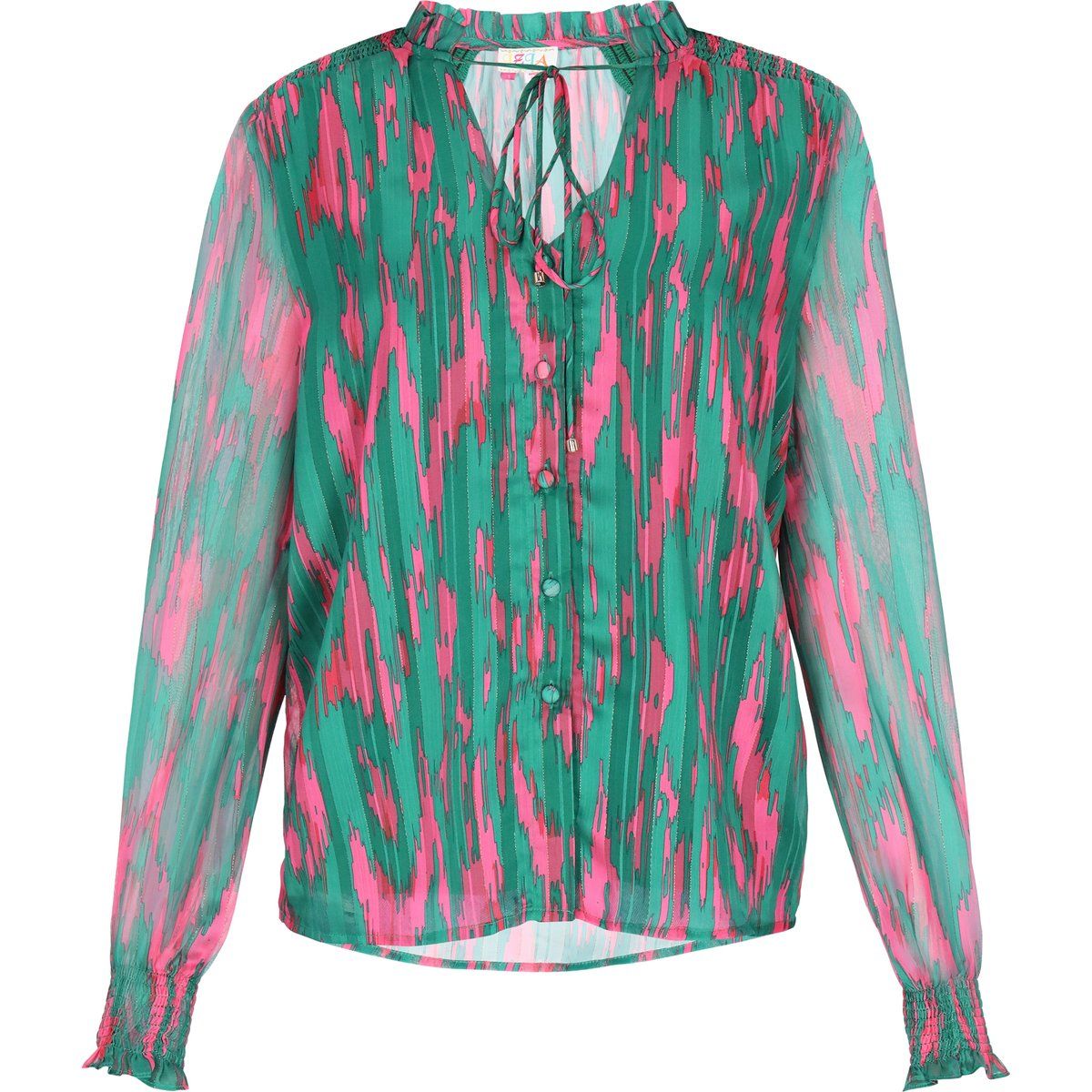 IZIA Bluse Frauen grün mehrfarbig