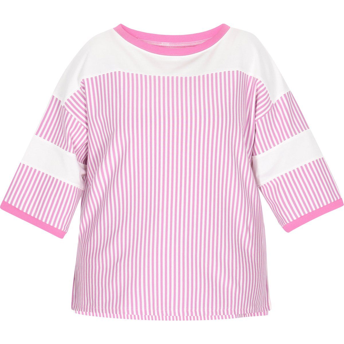 Gestreiftes Plus-Size Boxy T-Shirt