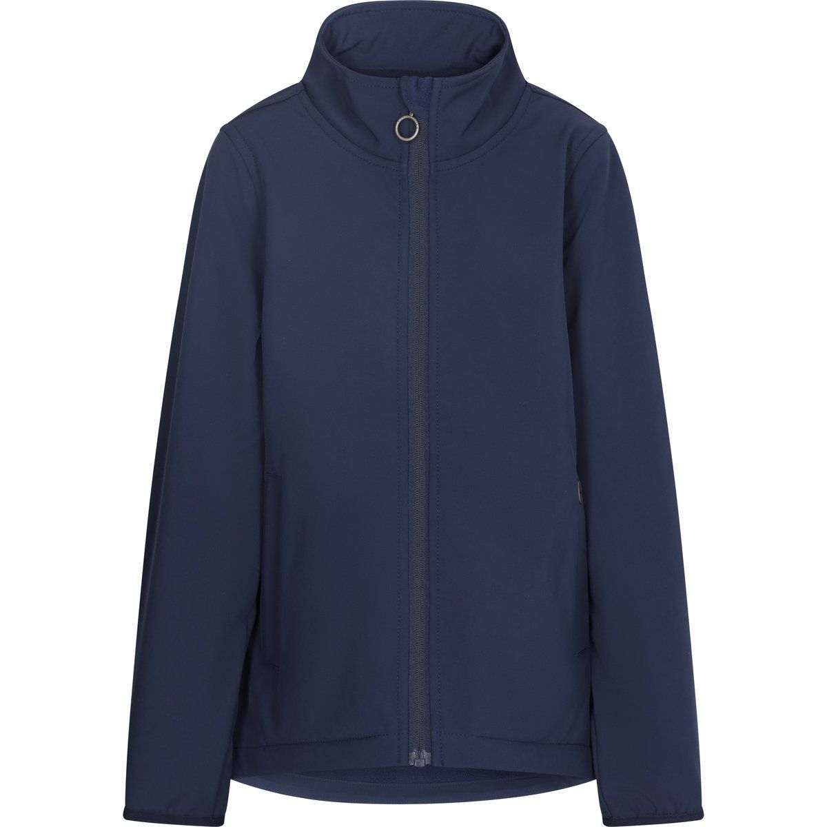 Marineblaue Softshelljacke mit Reißverschluss für Kinder