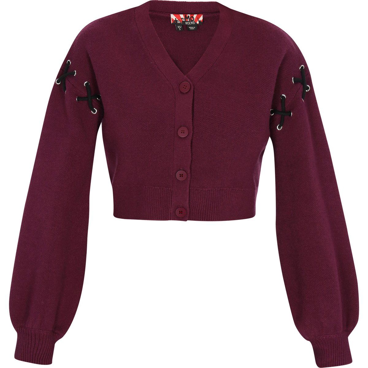 Mymo Strickjacke Frauen Burgund